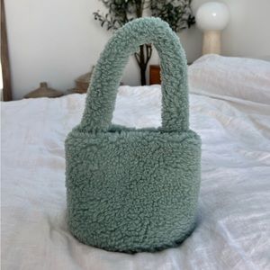 Sun Peony Coconut Sherpa mini bag